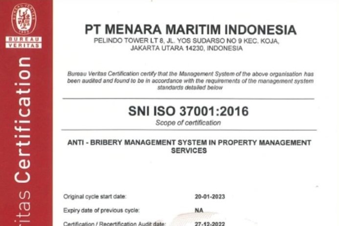 ISO 37001:2016 Tentang Sistem Manajemen Anti Penyuapan (SMAP) PT Menara ...