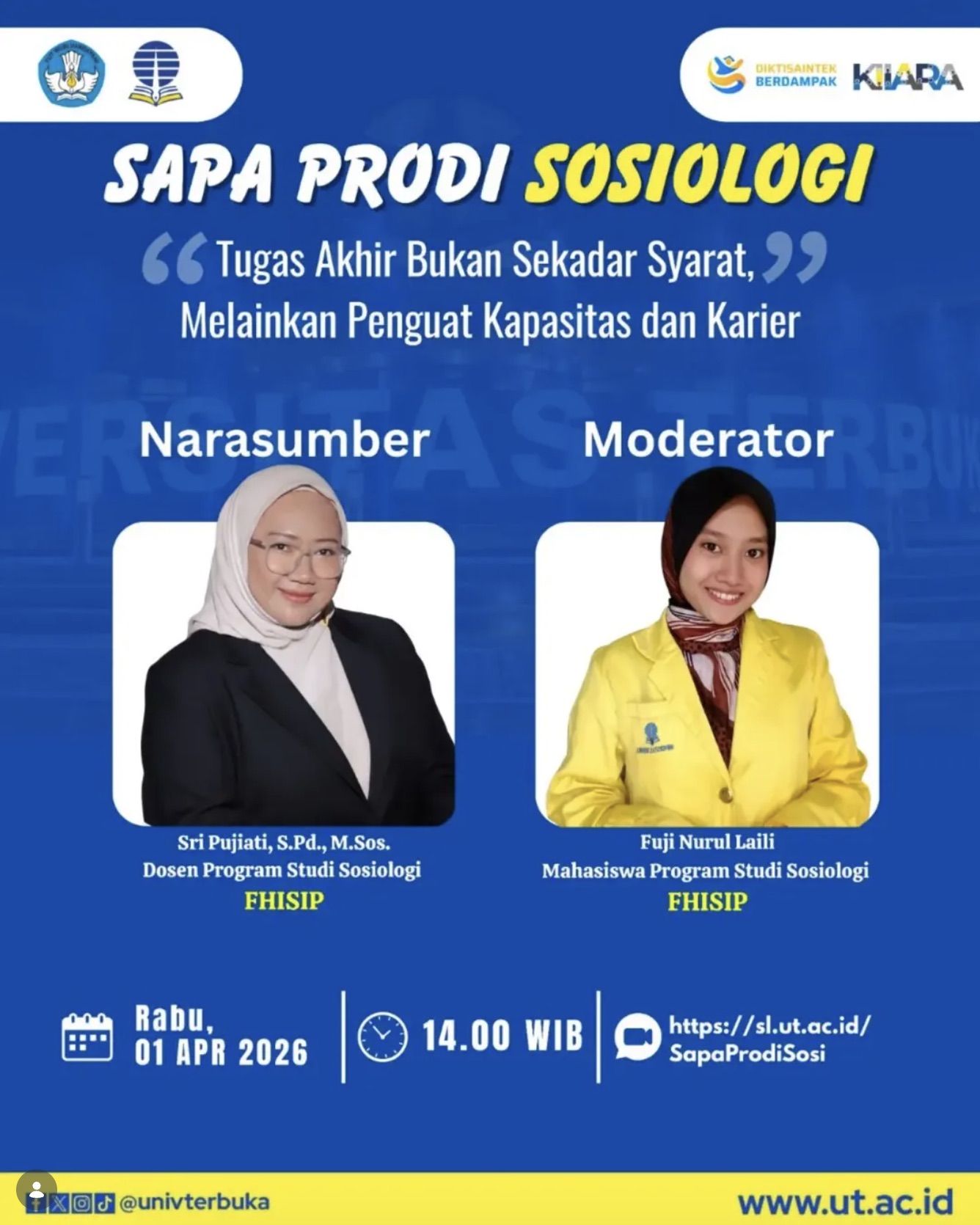 SAPA PRODI SOSI : Tugas Akhir Bukan Sekadar Syarat, Melainkan Penguat Kapasitas dan Karier
