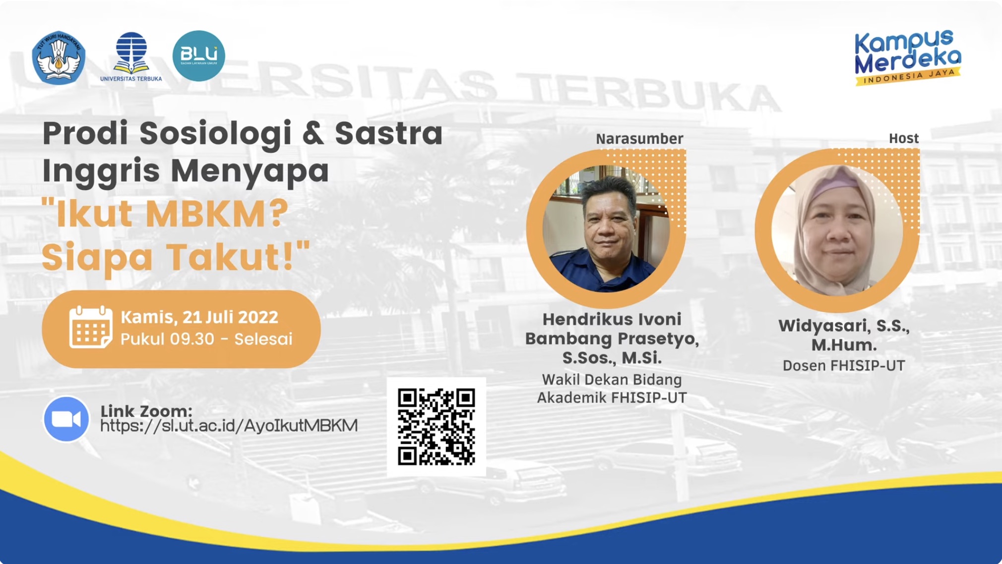 Prodi Sosiologi Menyapa "Ikut MBKM? Siapa Takut!"
