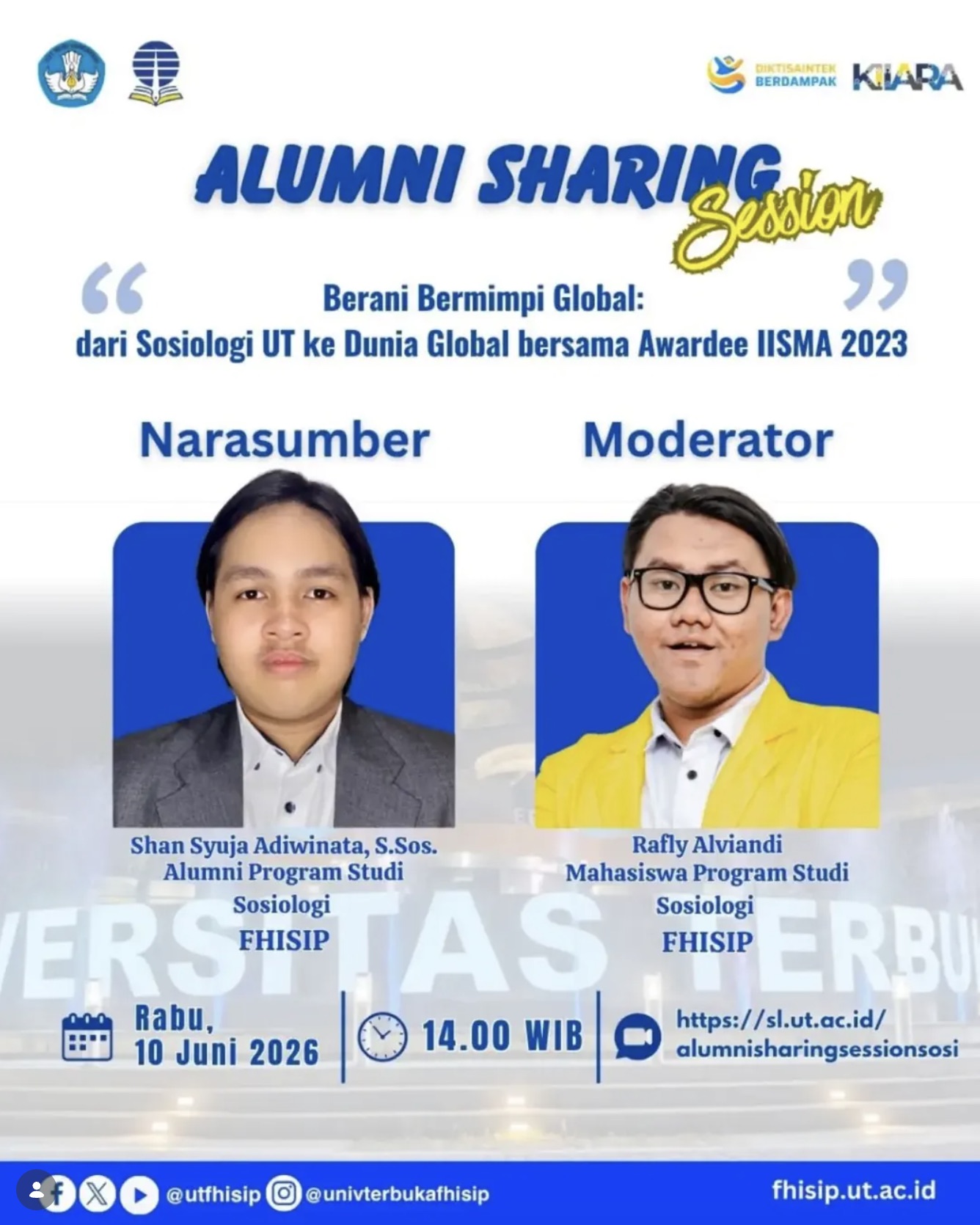 Alumni Sharing Session Berani Bermimpi Global bersama Awardee IISMA 2023
