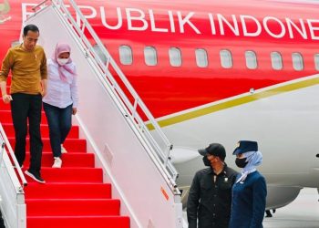Dari Jawa Tengah, Presiden Jokowi dan Ibu Iriana Menuju Sumatra Utara