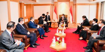 Jokowi Presiden Terima Kunjungan Kehormatan Presiden Japan-Indonesia Association