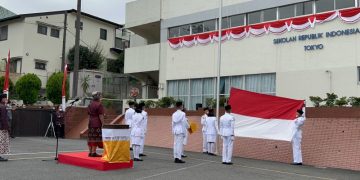 KBRI Tokyo laksanakan upacara HUT ke-77 RI di Sekolah Indonesia