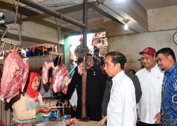 Kunjungi Pasar Sukaramai, Presiden Tinjau Kondisi dan Harga Sejumlah Komoditas Pangan