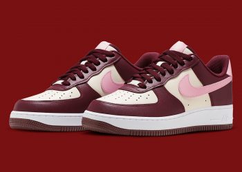 Nike Air Force 1 Low Valentine's Day Sail Maroon Pink | SneakerNews.com