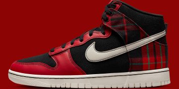 Nike Dunk High "Plaid" Red Green | SneakerNews.com