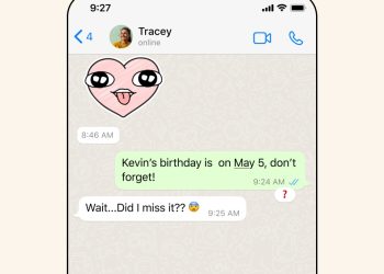 An image of a message on WhatsApp about the date of someone's birthday.