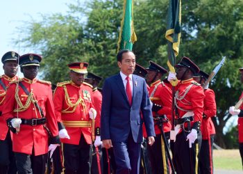 Presiden Joko Widodo Ikuti Upacara Penyambutan Kenegaraan di Tanzania