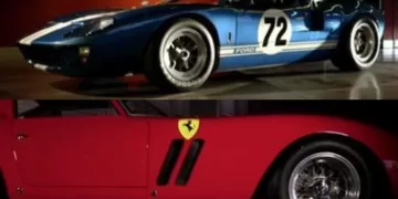 Cuplikan mobil balap Ford dan Ferarri