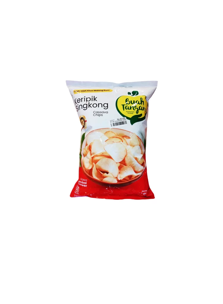 Produk Buah Tangan Keripik Singkong Rasa Sambal Dower