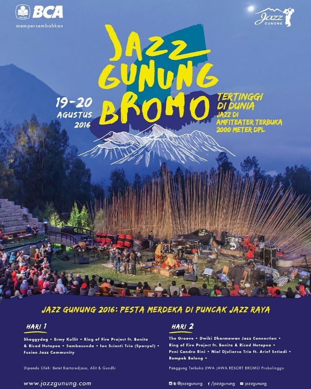 Jazz Gunung Bromo 2016 Pesta Merdeka Di Puncak Jazz Raya