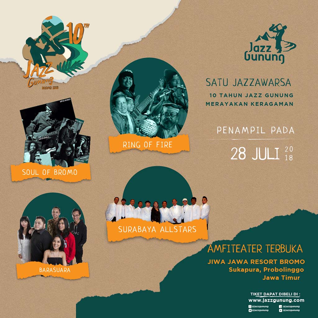 Jazz Gunung Bromo 2018 - Line up 28 Juli 2018