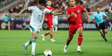 Irak sementara ungguli Indonesia 2-1 lewat sepakan Ali Jasim
