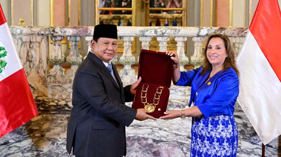 Presiden Prabowo Subianto Terima Penghargaan “Grand Cross of the Order of the Sun of Peru”