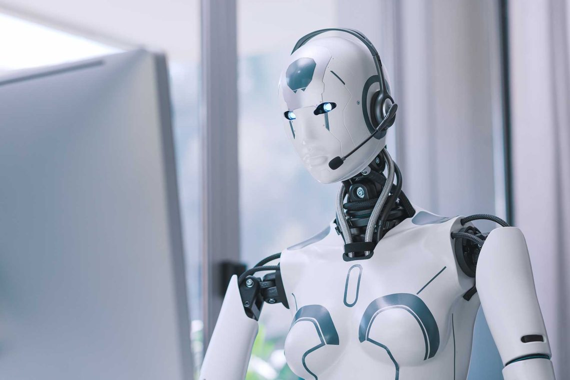 Robot ngobrol sama robot, futuristik (Envato)