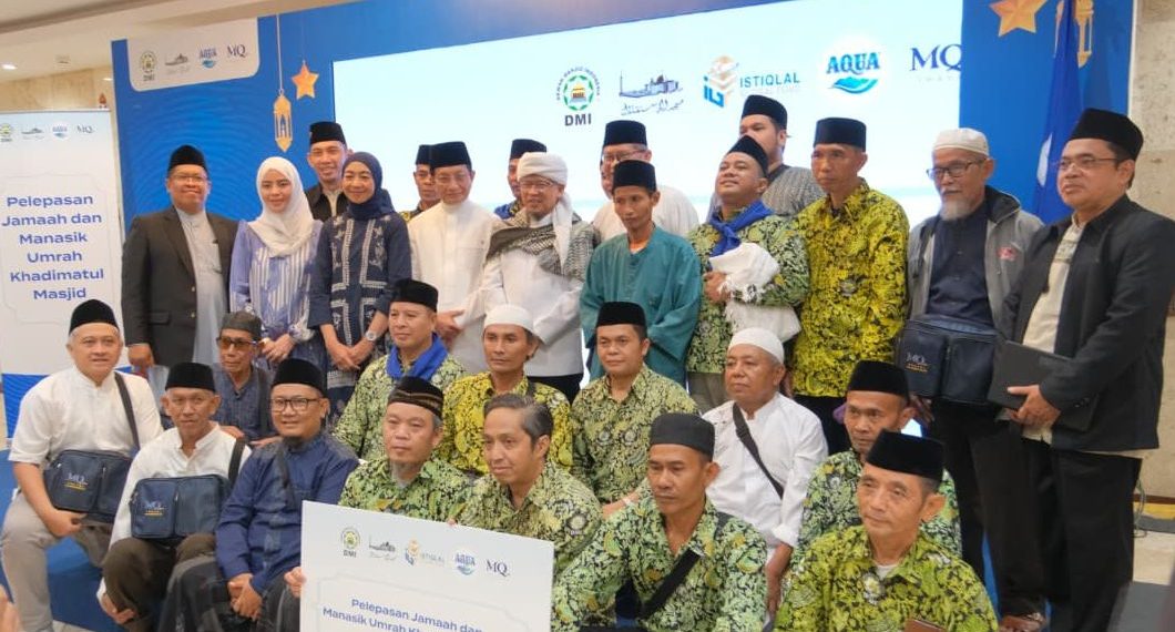 Menteri Agama Hadiri Pelepasan Umrah Khadimatul Masjid Kolaborasi AQUA, DMI, dan Masjid Istiqlal