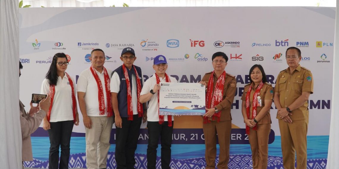 28 BUMN Bersinergi Dorong Pengelolaan Sampah Berkelanjutan di Likupang Lewat Program TJSL