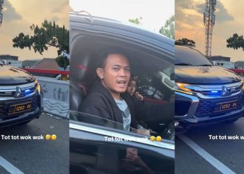 Pajero Viral di Jalanan, Nyalakan Rotator Polisi tapi Pelatnya Bohongan