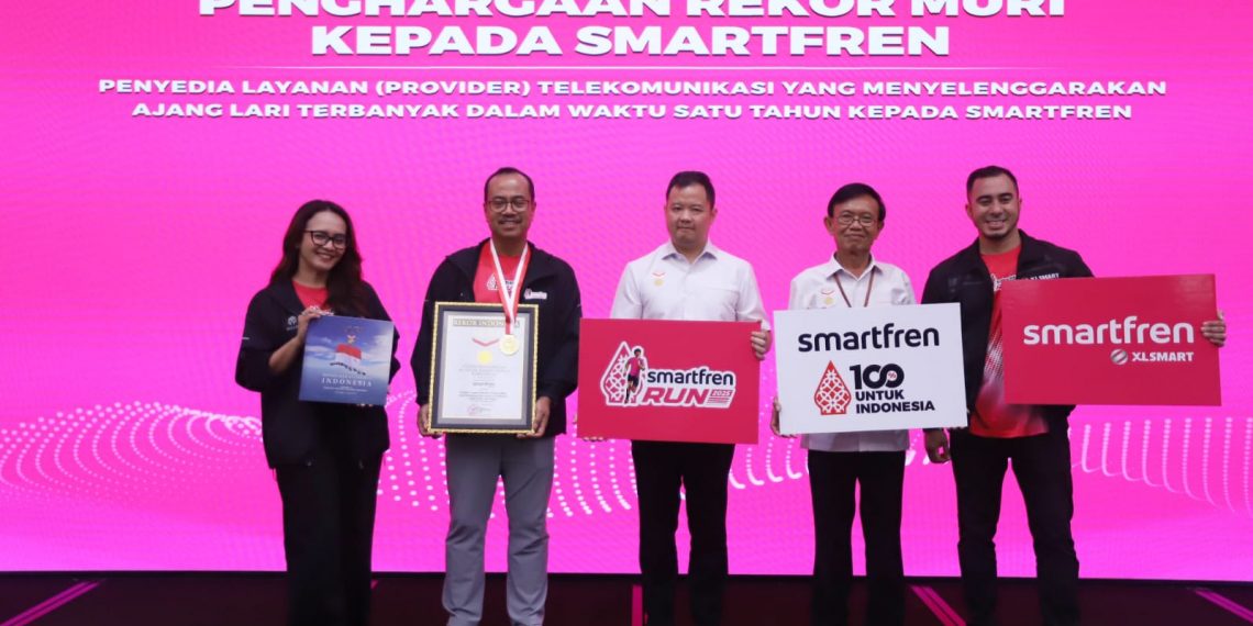 SMARTFREN Raih Rekor Nasional Sebagai Operator Telekomunikasi Penyelenggara Ajang Lari Terbanyak di Indonesia