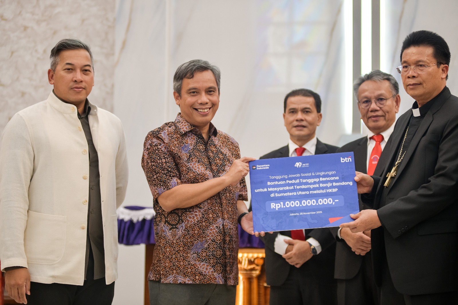 BTN dan HKBP Inisiasi Salurkan Bantuan Bencana Banjir ke Sumatera Bagian Utara