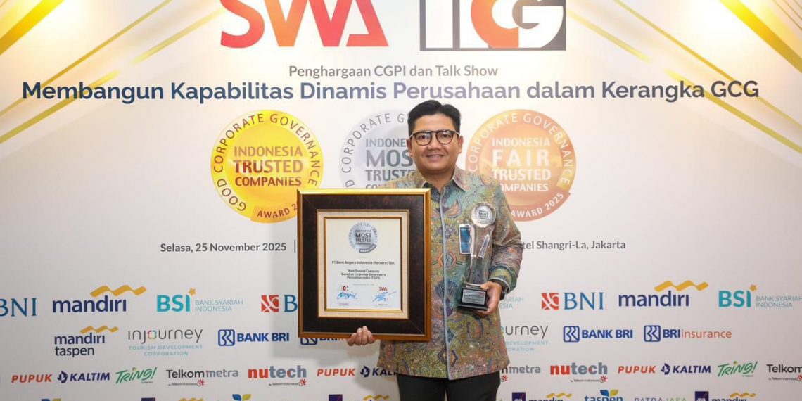 BNI Sabet Predikat The Most Trusted Company di Ajang CGPI Award 2025