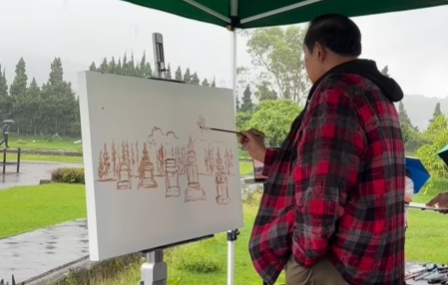 SBY Lukis Candi Arjuna, Nikmati Masa Pensiun dengan Cara Paling Tenang