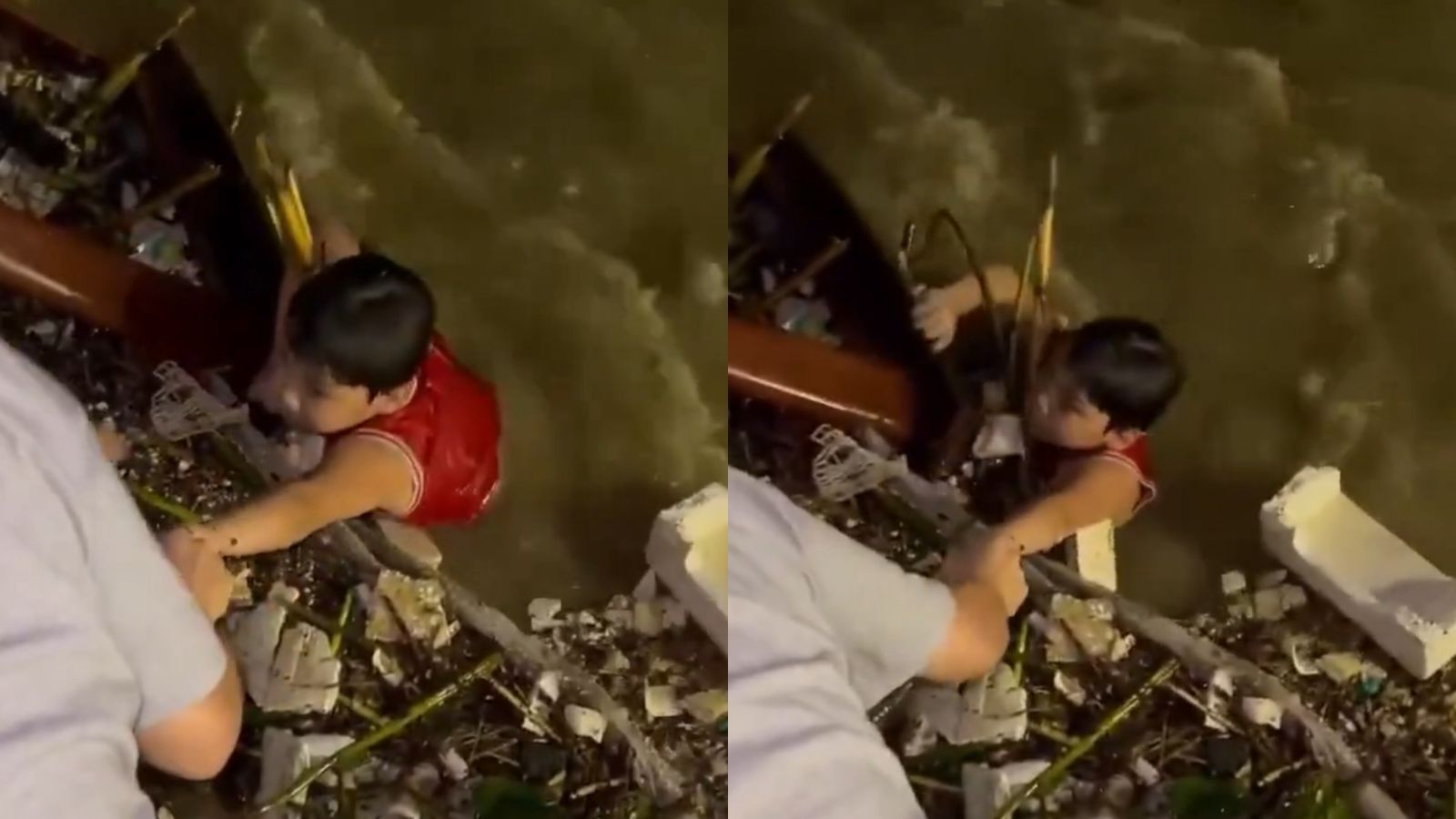 Momen Haru Evakuasi Anak 8 Tahun dari Banjir Bandang di Vietnam