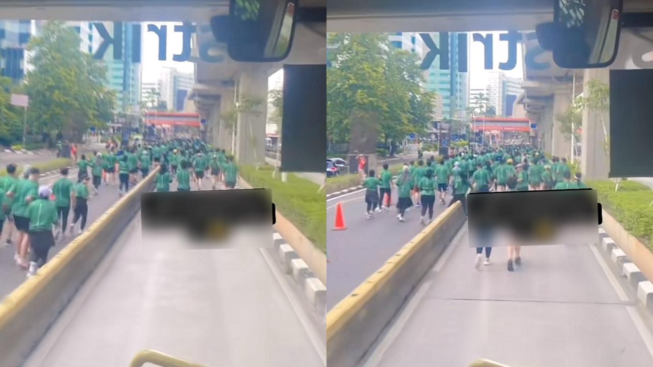 Pelari Kalcer di Jalur Busway, TransJakarta Tersendat Hingga Warganet Murka