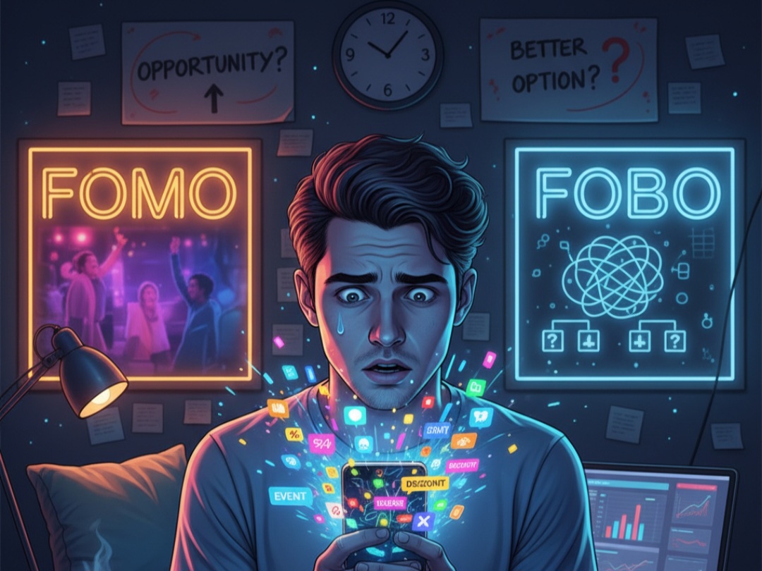 FOMO vs FOBO: Kenapa Takut Ketinggalan dan Takut Salah Pilih Bisa Bikin Hidup Nggak Tenang