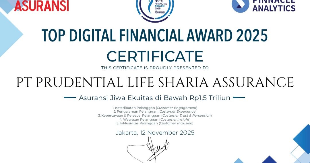 Tutup 2025 dengan Gemilang, Prudential Syariah Raih Tiga Penghargaan Strategis