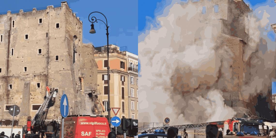 Menara Bersejarah di Roma Runtuh Saat Renovasi, Seorang Pekerja Tewas