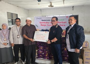 Jamkrindo Salurkan Bantuan Tanggap Darurat Banjir di Wilayah Sumatera