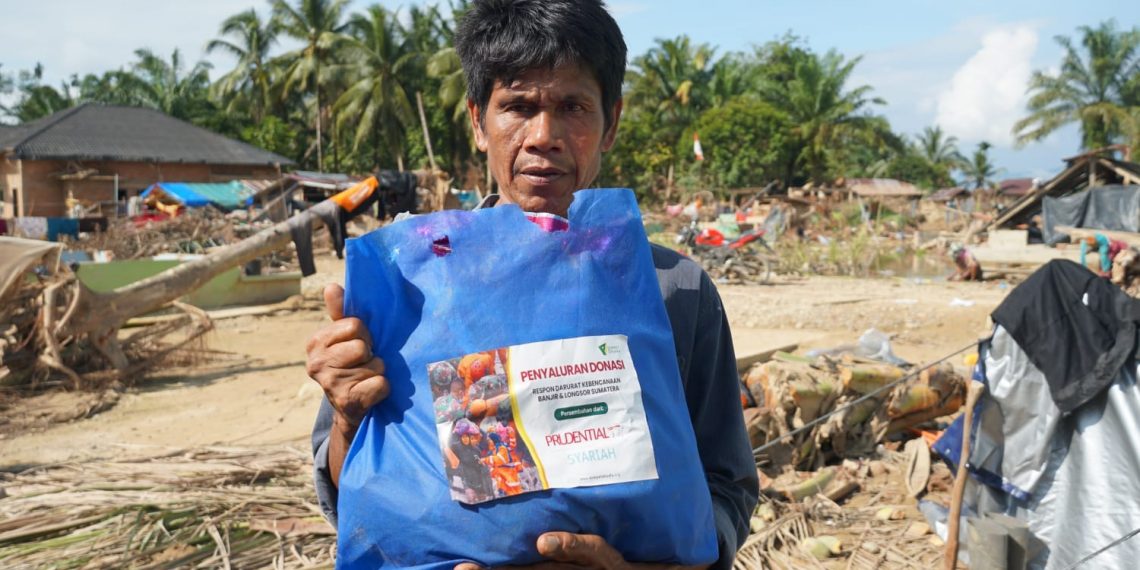 Kolaborasi Prudential Syariah, Dompet Dhuafa, dan LAZISNU Bantu Ribuan Korban Bencana Aceh