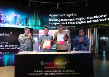 Indosat Bersama Arsari Group dan Northstar Group Bentuk Platform Serat Optik Independen