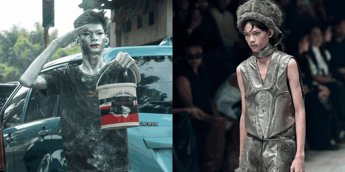 Berawal dari Manusia Silver, Pemuda Ini Tiba-tiba Jadi Model