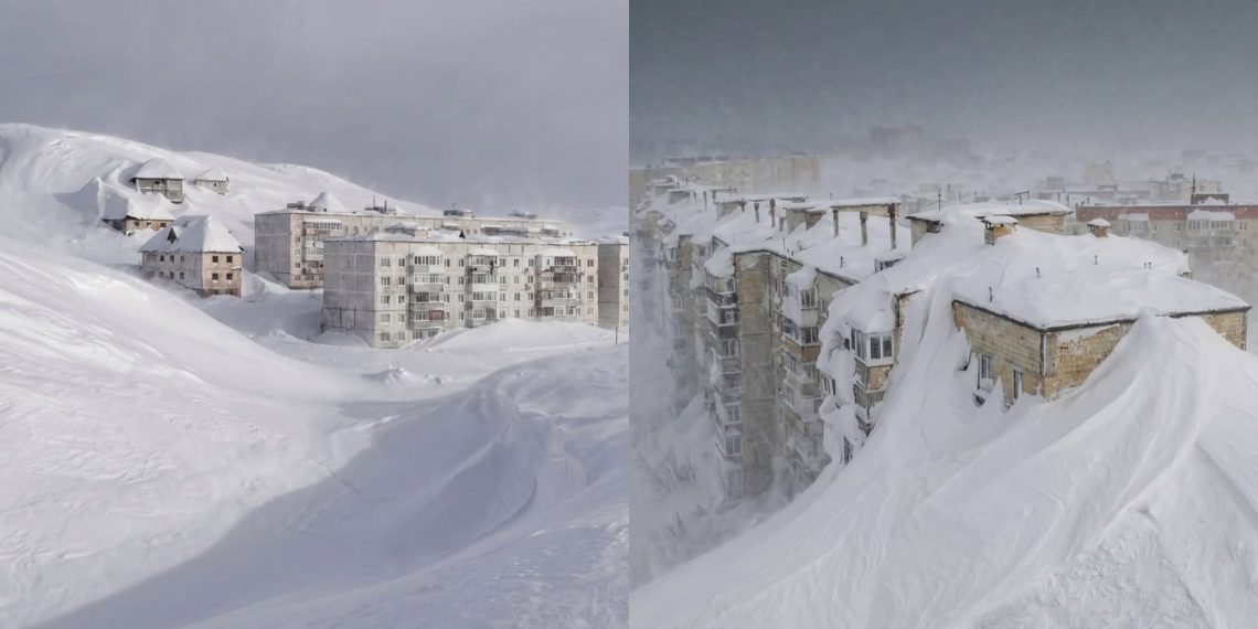 Rusia Dibekukan Badai Salju Ekstrem, Hingga Gedung Tertimbun