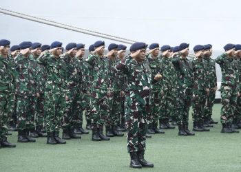 TNI AL Gelar Apel Kesiapan Satgas Kemanusiaan untuk Misi Gaza