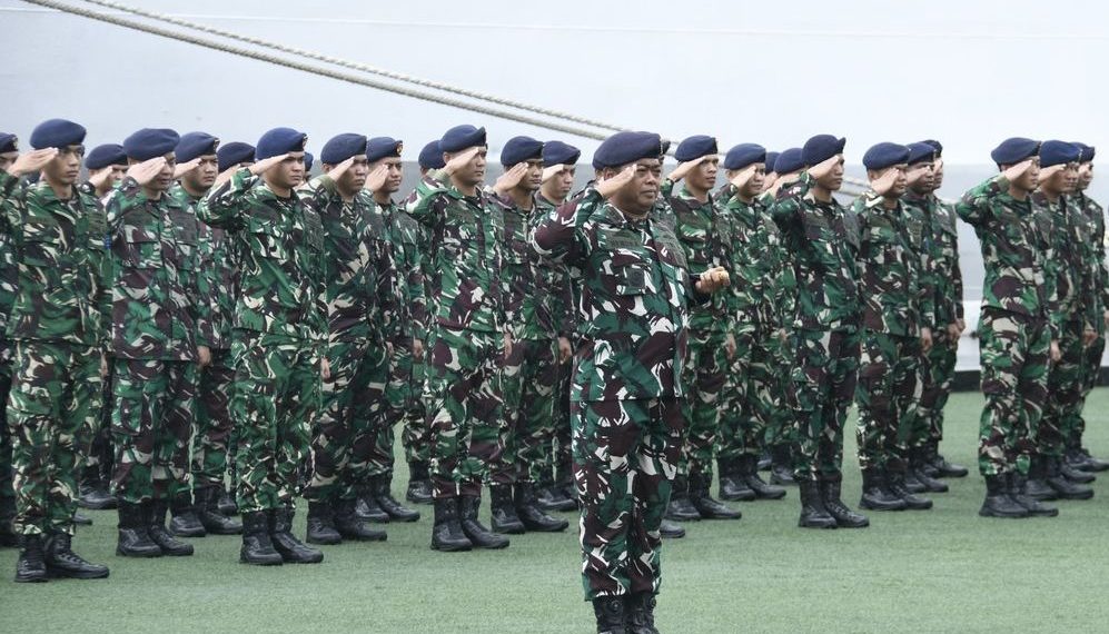 TNI AL Gelar Apel Kesiapan Satgas Kemanusiaan untuk Misi Gaza