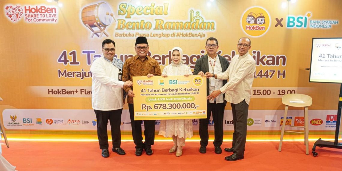 Kolaborasi Ramadan 1447 H, BSI dan HokBen Santuni 4.500 Anak Yatim Lewat Sinergi Ziswaf