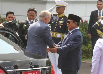 PM Australia Anthony Albanese Disambut Upacara Kenegaraan di Istana Merdeka