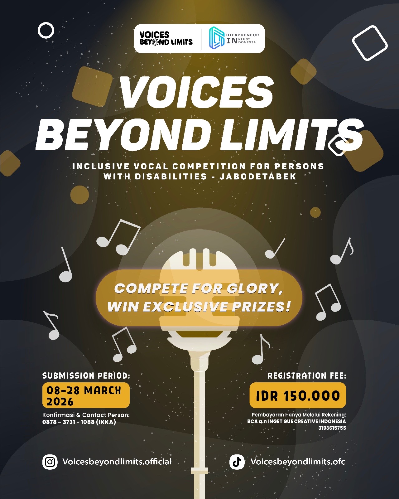 Voices Beyond Limits, Kompetisi Vokal Inklusif untuk Disabilitas Resmi Digelar