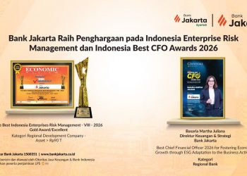 Bank Jakarta Raih Penghargaan pada Indonesia Enterprise Risk Management dan Indonesia Best CFO Awards 2026