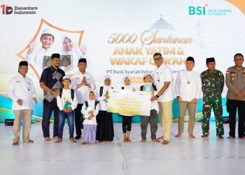 BSI Santuni 5.000 Anak Yatim Serentak di Seluruh Indonesia Lewat Program BSI Berbagi