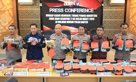 Tiga Kurir Sabu Diciduk Polisi, Barang Bukti Capai 71 Kg