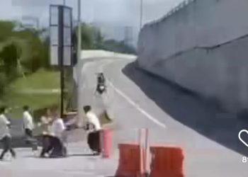 Lebaran Ternoda Aksi Berbahaya, Petasan Raksasa Meledak di Flyover Canguk