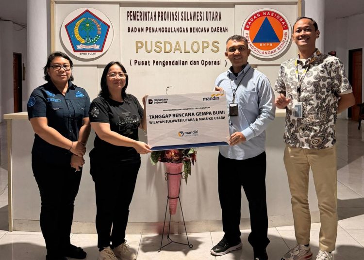 Cepat Tanggap, Bank Mandiri Salurkan Bantuan ke Masyarakat Terdampak Gempa di Sulawesi Utara dan Maluku Utara