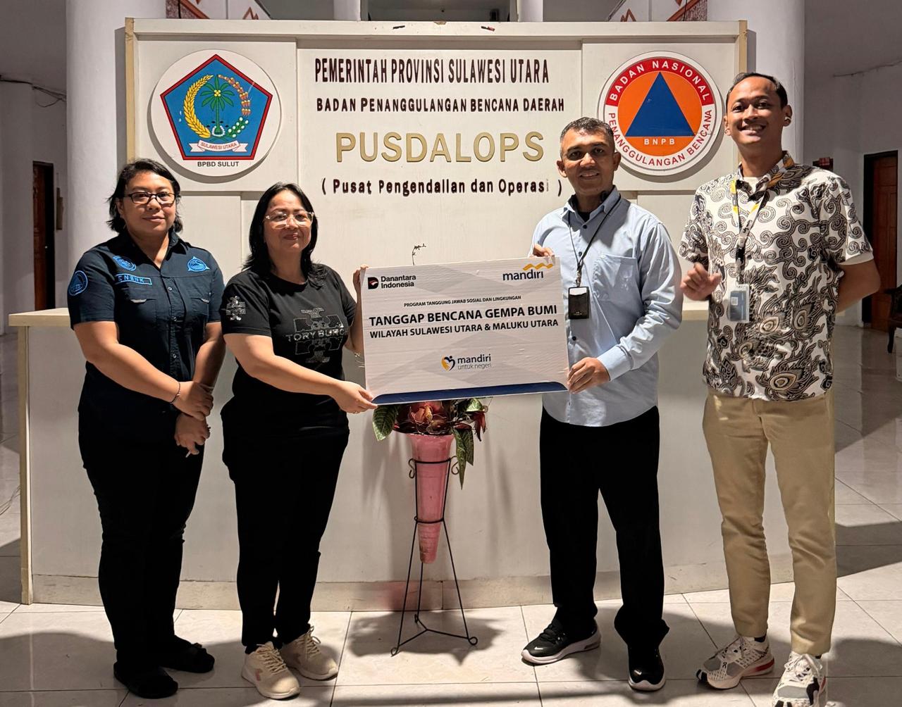 Cepat Tanggap, Bank Mandiri Salurkan Bantuan ke Masyarakat Terdampak Gempa di Sulawesi Utara dan Maluku Utara