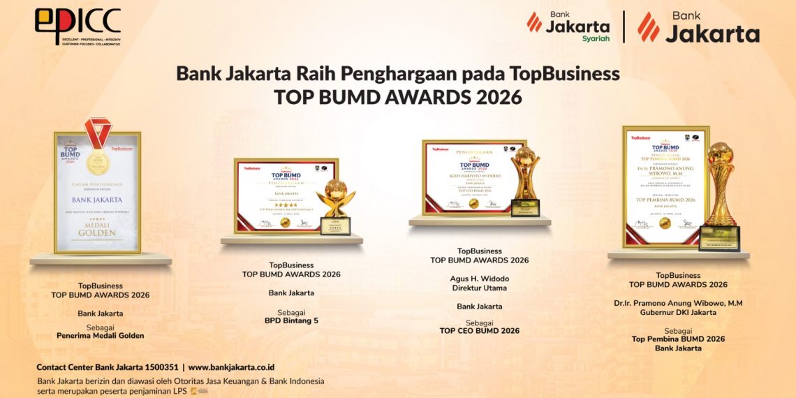 Konsisten Lanjutkan Transformasi, Bank Jakarta Raih TOP BUMD Awards 2026