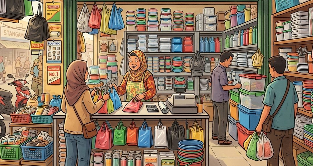 Harga Plastik Melonjak hingga 70%, Pedagang Surabaya Kelimpungan Stok Menipis