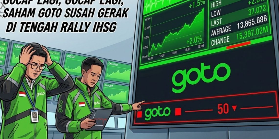 Gocap Lagi Gocap Lagi, Saham GOTO Susah Gerak di Tengah Rally IHSG